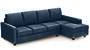 Apollo Sofa Set (Fabric Sofa Material, Compact Sofa Size, Soft Cushion Type, Sectional Sofa Type, Sectional Master Sofa Component, Lapis Blue, Regular Back Type, Regular Back Height) by Urban Ladder - - 188767