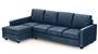 Apollo Sofa Set (Fabric Sofa Material, Compact Sofa Size, Soft Cushion Type, Sectional Sofa Type, Sectional Master Sofa Component, Lapis Blue, Regular Back Type, Regular Back Height) by Urban Ladder - - 188768