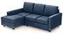 Apollo Sofa Set (Fabric Sofa Material, Compact Sofa Size, Soft Cushion Type, Sectional Sofa Type, Sectional Master Sofa Component, Lapis Blue, Regular Back Type, Regular Back Height) by Urban Ladder - - 188772