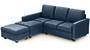 Apollo Sofa Set (Fabric Sofa Material, Compact Sofa Size, Soft Cushion Type, Sectional Sofa Type, Sectional Master Sofa Component, Lapis Blue, Regular Back Type, Regular Back Height) by Urban Ladder - - 188774