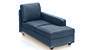 Apollo Sofa Set (Fabric Sofa Material, Compact Sofa Size, Soft Cushion Type, Sectional Sofa Type, Right Aligned Chaise Sofa Component, Lapis Blue, Regular Back Type, Regular Back Height) by Urban Ladder - - 188780