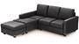 Apollo Sofa Set (Fabric Sofa Material, Compact Sofa Size, Soft Cushion Type, Sectional Sofa Type, Sectional Master Sofa Component, Pebble Grey, Regular Back Type, Regular Back Height) by Urban Ladder - - 188813