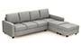 Apollo Sofa Set (Fabric Sofa Material, Compact Sofa Size, Soft Cushion Type, Sectional Sofa Type, Sectional Master Sofa Component, Vapour Grey, Regular Back Type, Regular Back Height) by Urban Ladder - - 188886