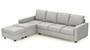 Apollo Sofa Set (Fabric Sofa Material, Compact Sofa Size, Soft Cushion Type, Sectional Sofa Type, Sectional Master Sofa Component, Vapour Grey, Regular Back Type, Regular Back Height) by Urban Ladder - - 188887