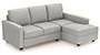 Apollo Sofa Set (Fabric Sofa Material, Compact Sofa Size, Soft Cushion Type, Sectional Sofa Type, Sectional Master Sofa Component, Vapour Grey, Regular Back Type, Regular Back Height) by Urban Ladder - - 188888