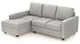 Apollo Sofa Set (Fabric Sofa Material, Compact Sofa Size, Soft Cushion Type, Sectional Sofa Type, Sectional Master Sofa Component, Vapour Grey, Regular Back Type, Regular Back Height) by Urban Ladder - - 188889