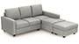 Apollo Sofa Set (Fabric Sofa Material, Compact Sofa Size, Soft Cushion Type, Sectional Sofa Type, Sectional Master Sofa Component, Vapour Grey, Regular Back Type, Regular Back Height) by Urban Ladder - - 188890