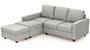 Apollo Sofa Set (Fabric Sofa Material, Compact Sofa Size, Soft Cushion Type, Sectional Sofa Type, Sectional Master Sofa Component, Vapour Grey, Regular Back Type, Regular Back Height) by Urban Ladder - - 188891