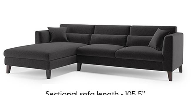 Lewis Sofa (Fabric Sofa Material, Regular Sofa Size, Soft Cushion Type, Sectional Sofa Type, Sectional Master Sofa Component, Pebble Grey)