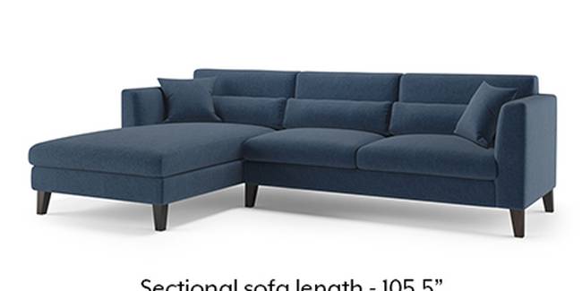 Lewis Sofa (Fabric Sofa Material, Regular Sofa Size, Soft Cushion Type, Sectional Sofa Type, Sectional Master Sofa Component, Lapis Blue)