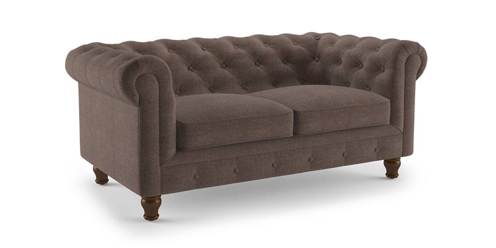 Winchester Fabric Sofa (Cobalt Blue) Urban Ladder