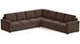 Apollo Sofa Set (Fabric Sofa Material, Regular Sofa Size, Firm Cushion Type, Corner Sofa Type, Corner Master Sofa Component, Daschund Brown) by Urban Ladder