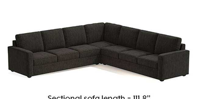 Apollo Sofa Set (Fabric Sofa Material, Regular Sofa Size, Soft Cushion Type, Corner Sofa Type, Corner Master Sofa Component, Graphite Grey, Regular Back Type, Regular Back Height)