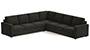 Apollo Sofa Set (Fabric Sofa Material, Regular Sofa Size, Soft Cushion Type, Corner Sofa Type, Corner Master Sofa Component, Graphite Grey, Regular Back Type, Regular Back Height) by Urban Ladder - - 190784