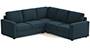 Apollo Sofa Set (Indigo Blue, Fabric Sofa Material, Regular Sofa Size, Firm Cushion Type, Corner Sofa Type, Corner Master Sofa Component) by Urban Ladder