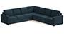Apollo Sofa Set (Indigo Blue, Fabric Sofa Material, Regular Sofa Size, Firm Cushion Type, Corner Sofa Type, Corner Master Sofa Component) by Urban Ladder