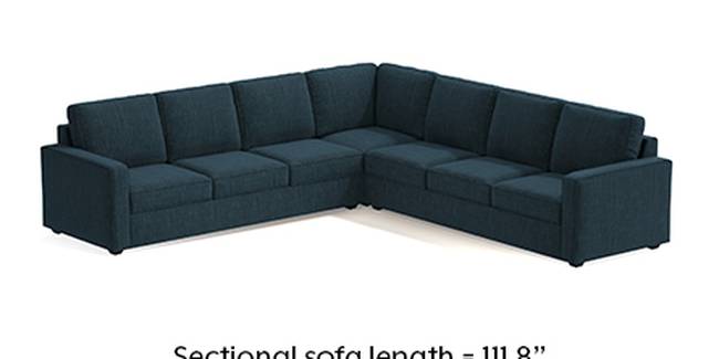 Apollo Sofa Set (Indigo Blue, Fabric Sofa Material, Regular Sofa Size, Soft Cushion Type, Corner Sofa Type, Corner Master Sofa Component, Regular Back Type, Regular Back Height)