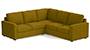 Apollo Sofa Set (Olive Green, Fabric Sofa Material, Regular Sofa Size, Soft Cushion Type, Corner Sofa Type, Corner Master Sofa Component, Regular Back Type, Regular Back Height) by Urban Ladder - - 191069
