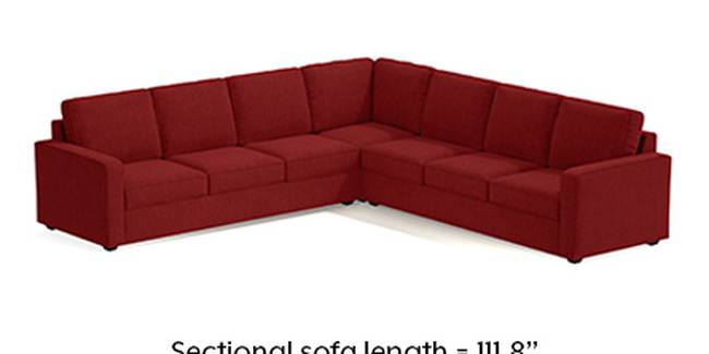 Apollo Sofa Set (Fabric Sofa Material, Regular Sofa Size, Soft Cushion Type, Corner Sofa Type, Corner Master Sofa Component, Salsa Red, Regular Back Type, Regular Back Height)