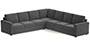 Apollo Sofa Set (Smoke, Fabric Sofa Material, Regular Sofa Size, Soft Cushion Type, Corner Sofa Type, Corner Master Sofa Component, Regular Back Type, Regular Back Height) by Urban Ladder - - 191400