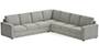 Apollo Sofa Set (Fabric Sofa Material, Regular Sofa Size, Soft Cushion Type, Corner Sofa Type, Corner Master Sofa Component, Vapour Grey, Regular Back Type, Regular Back Height) by Urban Ladder - - 191544