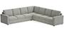 Apollo Sofa Set (Fabric Sofa Material, Compact Sofa Size, Soft Cushion Type, Corner Sofa Type, Corner Master Sofa Component, Vapour Grey, Regular Back Type, Regular Back Height) by Urban Ladder - - 192594