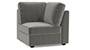 Apollo Sofa Set (Fabric Sofa Material, Regular Sofa Size, Soft Cushion Type, Corner Sofa Type, Corner Sofa Component, Ash Grey Velvet) by Urban Ladder