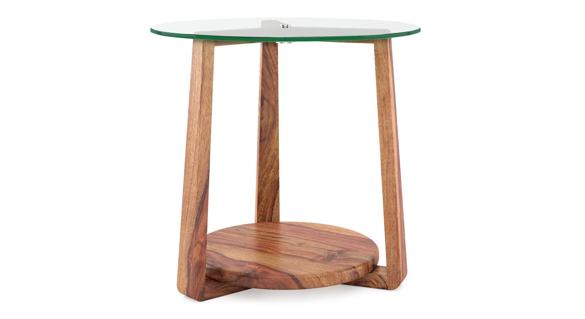 Jones Solid Wood Side Table in Teak Finish Urban Ladder