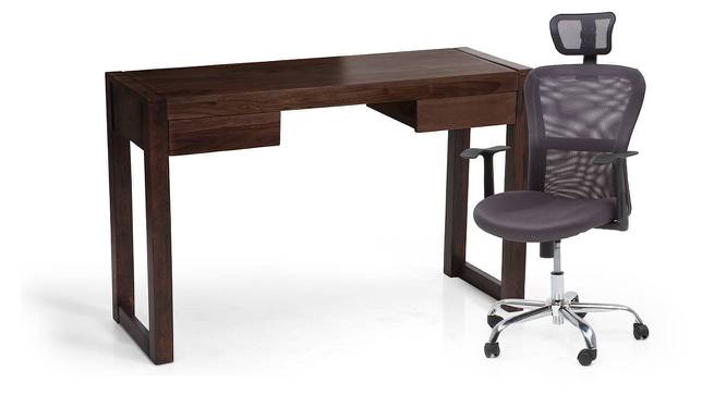 Austen - Venturi Study Set (Mahogany Finish, Ash Grey) by Urban Ladder - Full View Design 1 - 195936