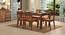 Arabia - Kerry 6 Seater Dining Table Set (Teak Finish, Burnt Orange) by Urban Ladder