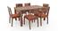 Arabia - Kerry 6 Seater Dining Table Set (Teak Finish, Burnt Orange) by Urban Ladder