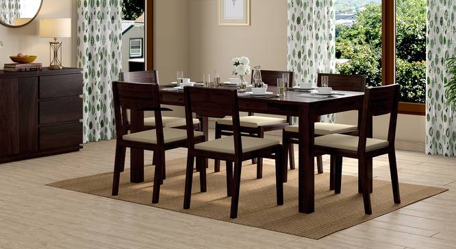 Arabia XL Storage - Kerry 6 Seater Dining Table Set (Mahogany Finish, Wheat Brown) by Urban Ladder - Design 1 Full View - 196325