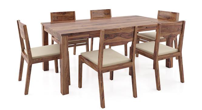 Arabia - Kerry XL 6 Seater Storage Dining Table Set (Teak Finish, Wheat Brown) by Urban Ladder