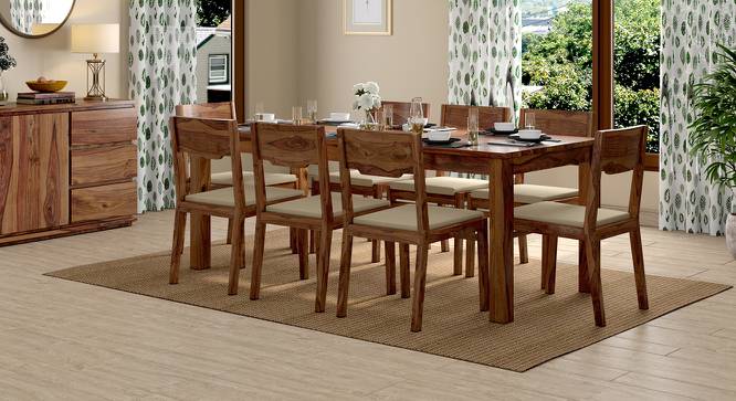 Arabia XXL - Kerry 8 Seater Dining Table Set (Teak Finish, Wheat Brown) by Urban Ladder