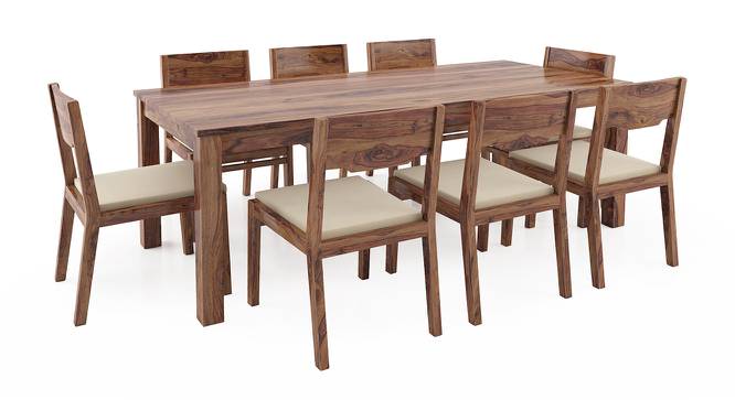 Arabia XXL - Kerry 8 Seater Dining Table Set (Teak Finish, Wheat Brown) by Urban Ladder