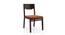 Arabia Storage - Kerry 4 Seater Dining Table Set (Mahogany Finish, Burnt Orange) by Urban Ladder - Front View Design 2 - 196461
