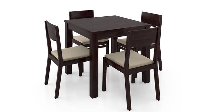 Arabia Storage - Kerry 4 Seater Dining Table Set (Mahogany Finish, Wheat Brown) by Urban Ladder - Front View Design 1 - 196468