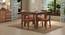 Arabia Storage - Kerry 4 Seater Dining Table Set (Teak Finish, Burnt Orange) by Urban Ladder