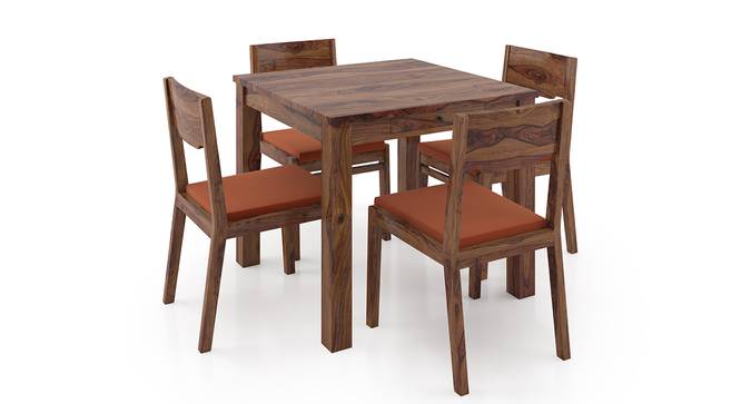 Arabia Storage - Kerry 4 Seater Dining Table Set (Teak Finish, Burnt Orange) by Urban Ladder