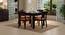 Brighton Square - Kerry 4 Seater Dining Table Set (Mahogany Finish, Burnt Orange) by Urban Ladder