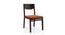 Brighton Square - Kerry 4 Seater Dining Table Set (Mahogany Finish, Burnt Orange) by Urban Ladder