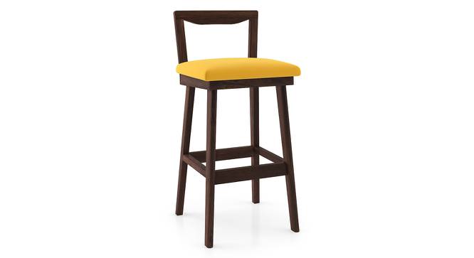 Homer Bar Stool - Set Of 2 (Walnut Finish, Yellow) by Urban Ladder - Cross View Design 1 - 197105