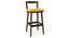 Homer Bar Stool - Set Of 2 (Walnut Finish, Yellow) by Urban Ladder - Cross View Design 1 - 197105