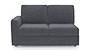 Apollo Sofa Set (Fabric Sofa Material, Compact Sofa Size, Soft Cushion Type, Sectional Sofa Type, Right Aligned 2 Seater Sofa Component, Ash Grey Velvet, Regular Back Type, Regular Back Height) by Urban Ladder - Design 1 - 197470