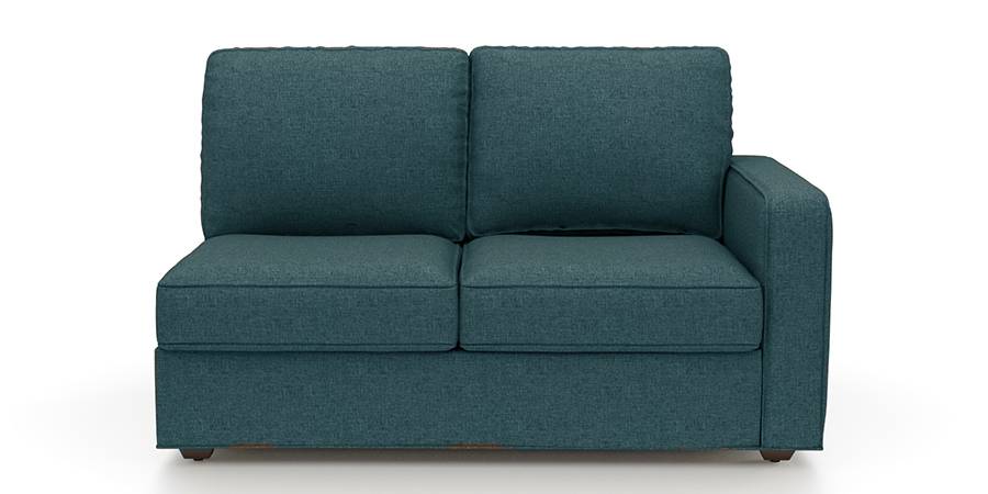 Apollo Sofa Set (Fabric Sofa Material, Compact Sofa Size, Soft Cushion Type, Sectional Sofa Type, Left Aligned 2 Seater Sofa Component, Colonial Blue, Regular Back Type, Regular Back Height) by Urban Ladder - Design 1 - 197490