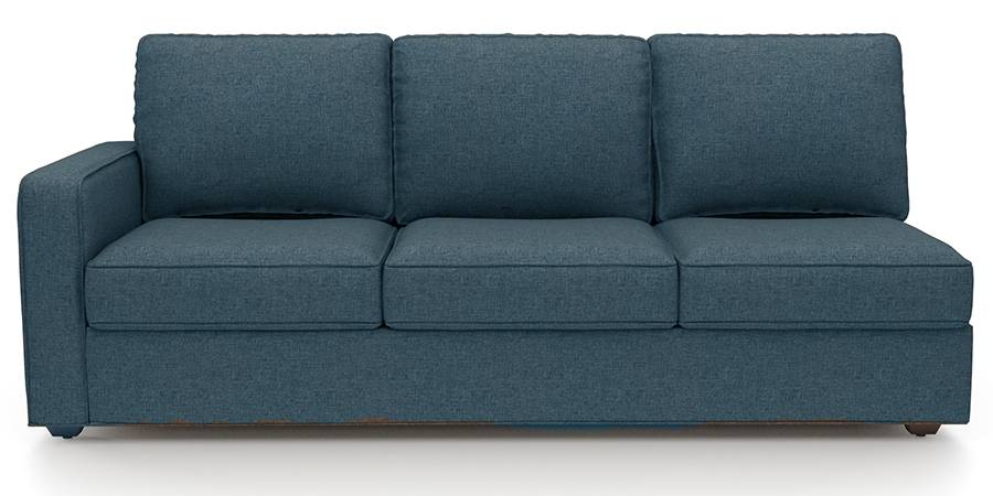 Apollo Sofa Set (Fabric Sofa Material, Compact Sofa Size, Soft Cushion Type, Sectional Sofa Type, Right Aligned 3 Seater Sofa Component, Colonial Blue, Regular Back Type, Regular Back Height) by Urban Ladder - Design 1 - 197496