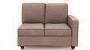 Apollo Sofa Set (Fabric Sofa Material, Compact Sofa Size, Firm Cushion Type, Sectional Sofa Type, Left Aligned 2 Seater Sofa Component, Daschund Brown) by Urban Ladder