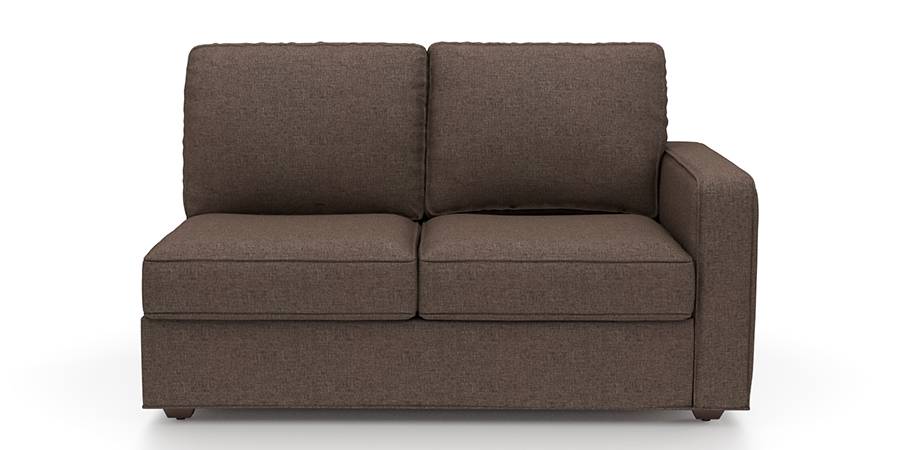 Apollo Sofa Set (Mocha, Fabric Sofa Material, Compact Sofa Size, Firm Cushion Type, Sectional Sofa Type, Left Aligned 2 Seater Sofa Component) by Urban Ladder