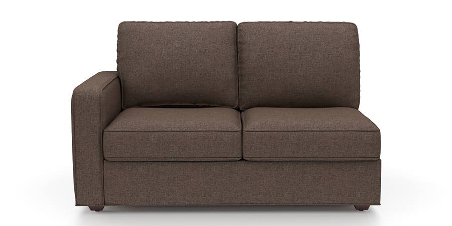 Apollo Sofa Set (Mocha, Fabric Sofa Material, Compact Sofa Size, Firm Cushion Type, Sectional Sofa Type, Right Aligned 2 Seater Sofa Component) by Urban Ladder