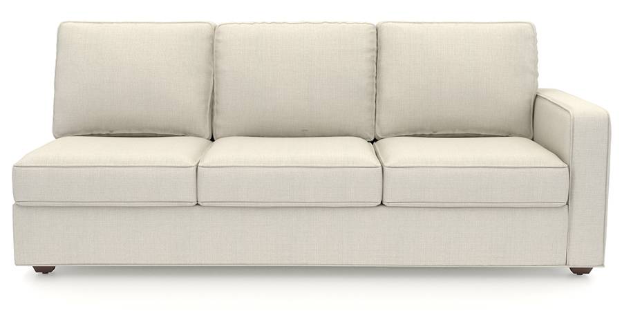 Apollo Sofa Set (Pearl, Fabric Sofa Material, Compact Sofa Size, Soft Cushion Type, Sectional Sofa Type, Left Aligned 3 Seater Sofa Component) by Urban Ladder